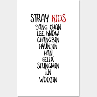 STRAY KIDS Member Names Posters and Art